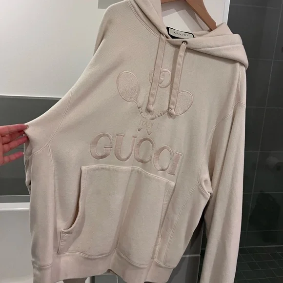 Gucci Sweaters Gucci Tennis Logo Hooded Sweatshirt Poshmark